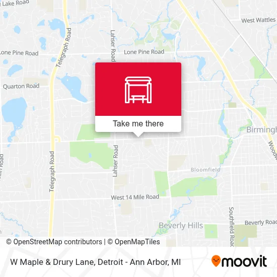 W Maple & Drury Lane map