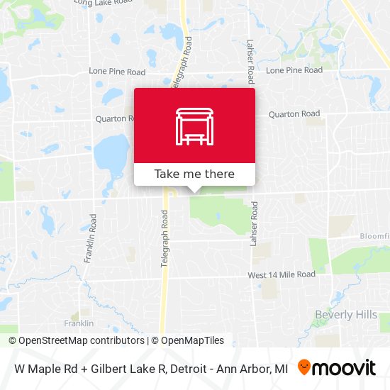 Mapa de W Maple Rd + Gilbert Lake R