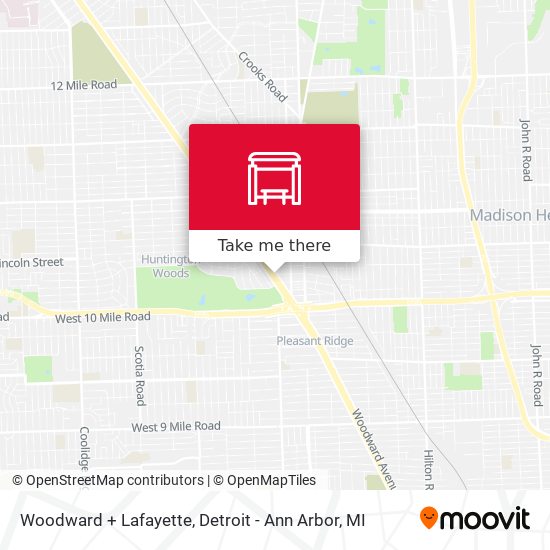 Woodward + Lafayette map