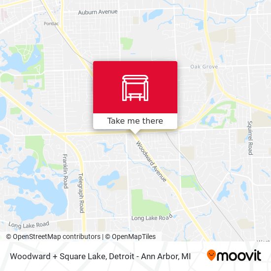 Mapa de Woodward + Square Lake