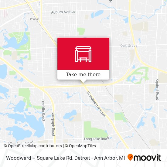 Mapa de Woodward + Square Lake Rd