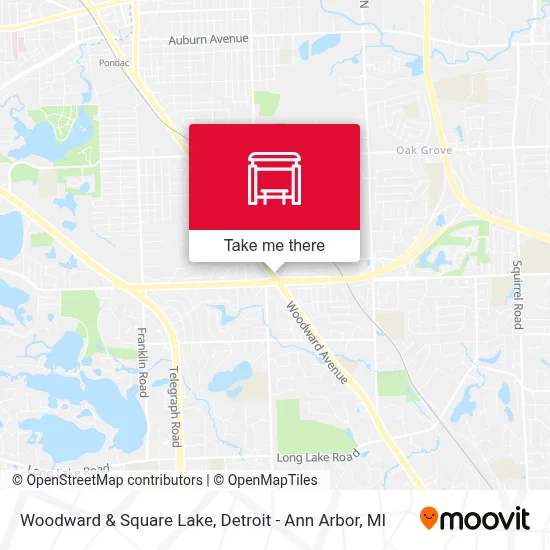 Woodward & Square Lake map