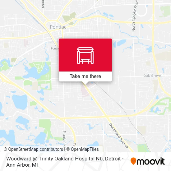 Woodward @ Trinity Oakland Hospital Nb map