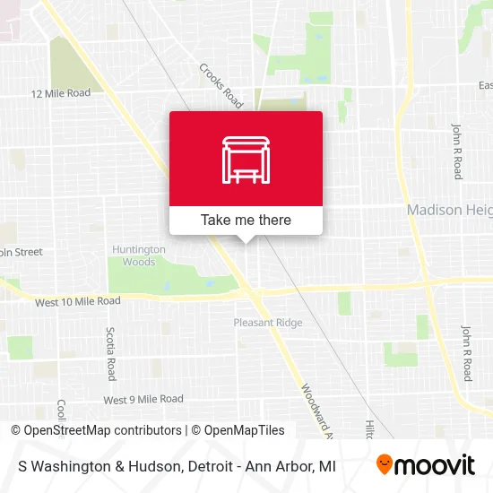 S Washington & Hudson map