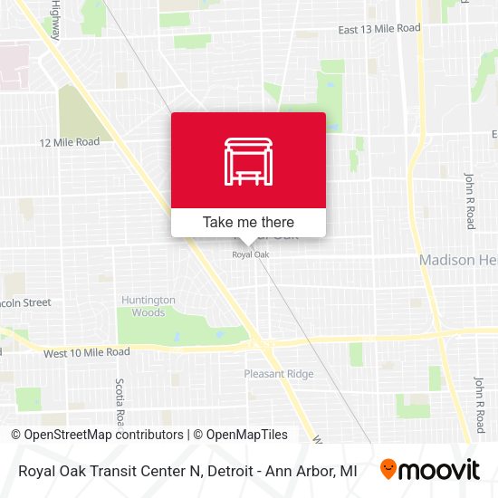Royal Oak Transit Center N map