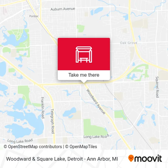 Woodward & Square Lake map