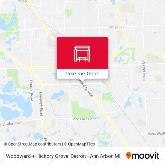 Mapa de Woodward + Hickory Grove