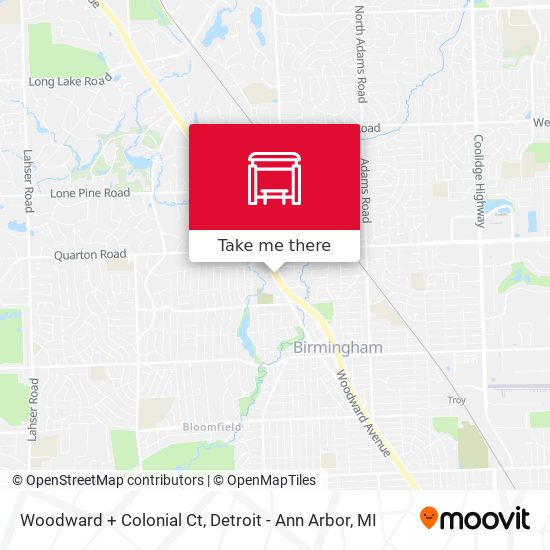 Mapa de Woodward + Colonial Ct