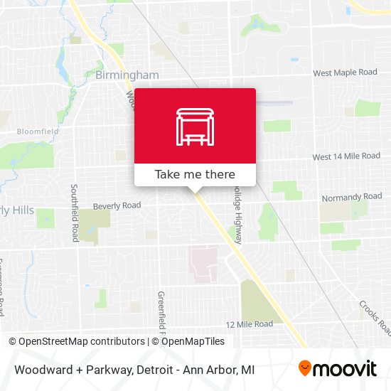 Mapa de Woodward + Parkway