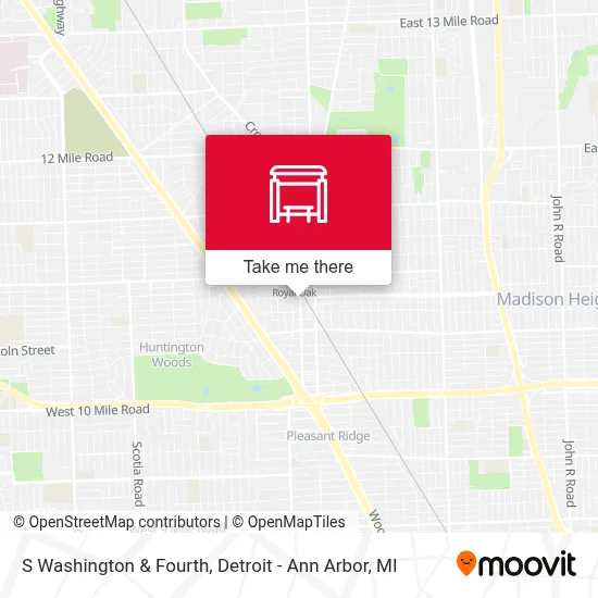 S Washington & Fourth map