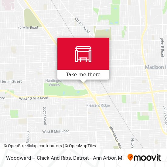 Mapa de Woodward + Chick And Ribs
