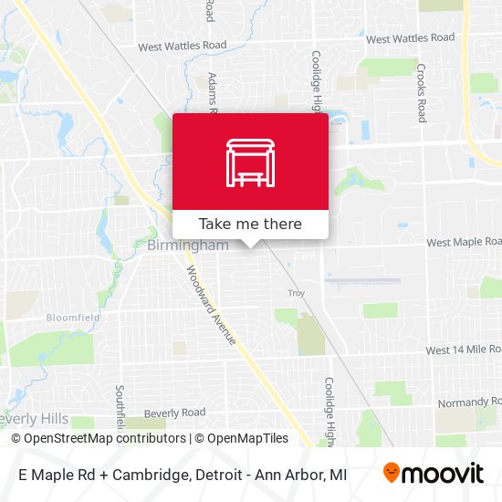 Mapa de E Maple Rd + Cambridge
