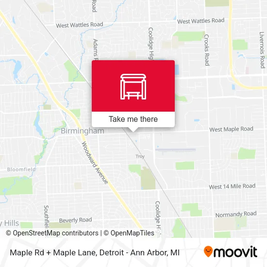 Maple Rd + Maple Lane map