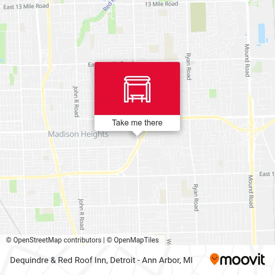 Dequindre & Red Roof Inn map