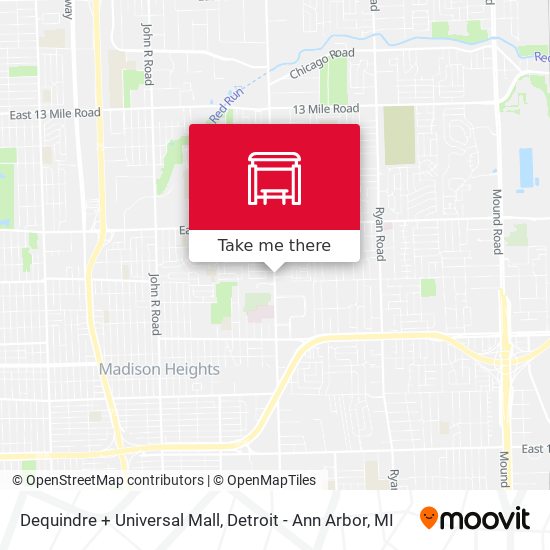 Mapa de Dequindre + Universal Mall