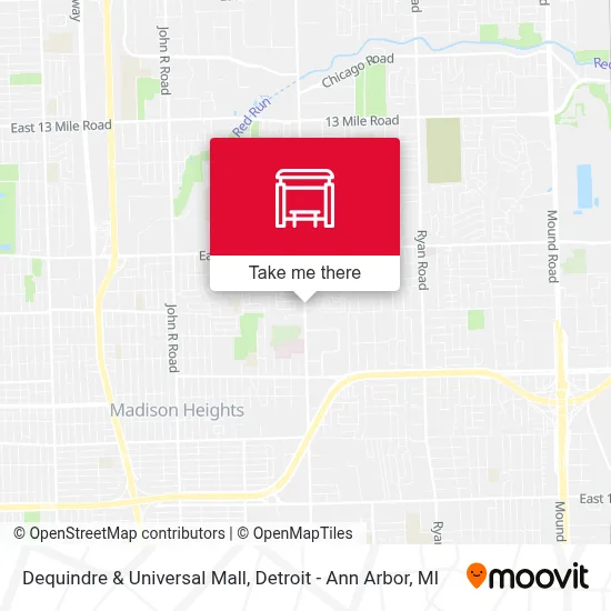 Dequindre & Universal Mall map