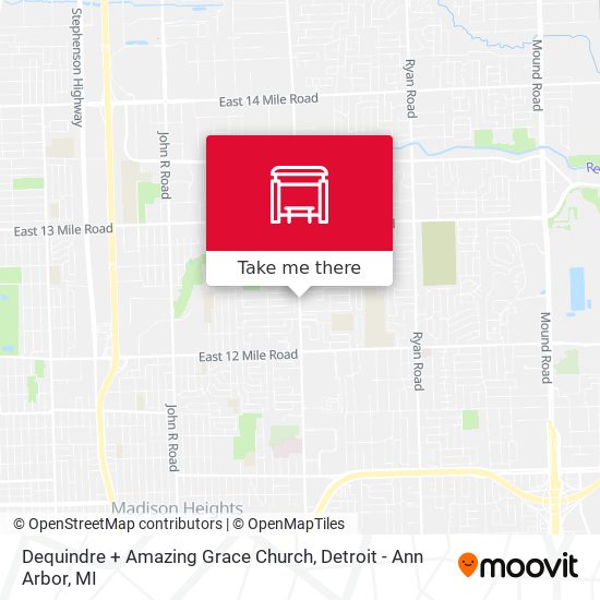 Mapa de Dequindre + Amazing Grace Church