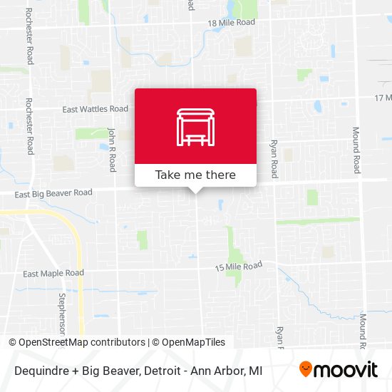 Mapa de Dequindre + Big Beaver