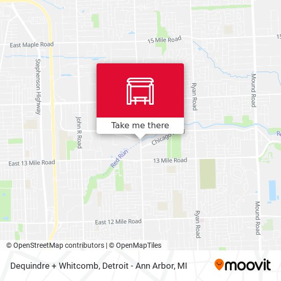 Mapa de Dequindre + Whitcomb