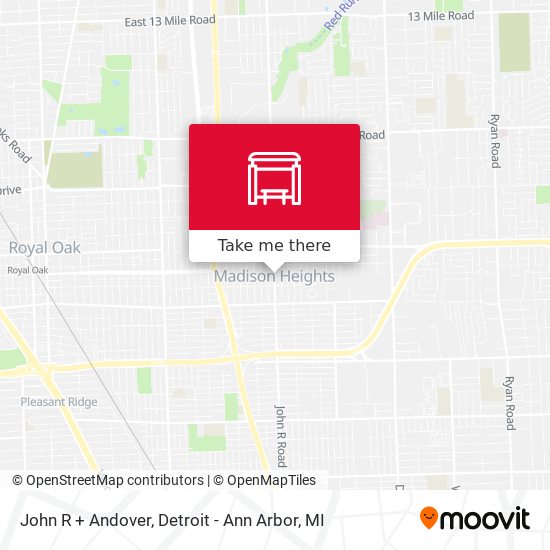 Mapa de John R + Andover
