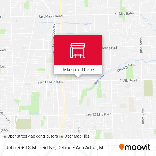 Mapa de John R + 13 Mile Rd NE
