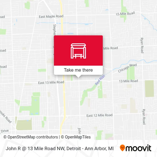 John R @ 13 Mile Road NW map