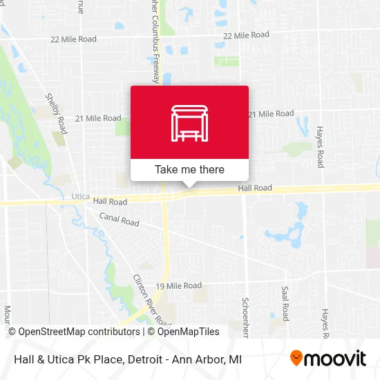 Hall & Utica Pk Place map