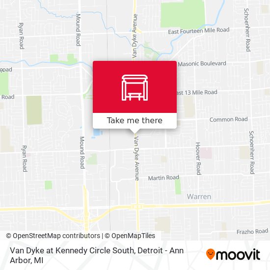 Van Dyke at Kennedy Circle South map