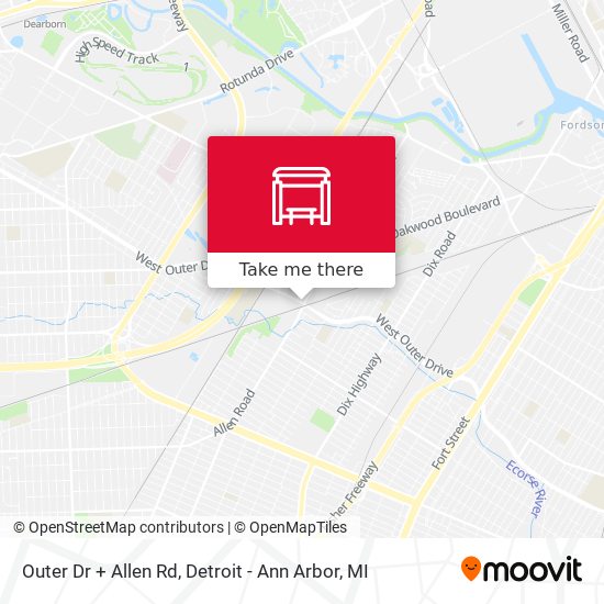 Mapa de Outer Dr + Allen Rd