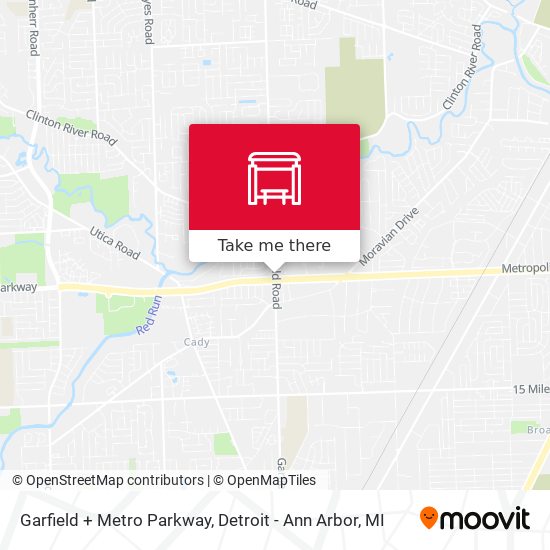 Garfield + Metro Parkway map