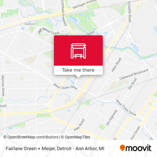 Fairlane Green + Meijer map