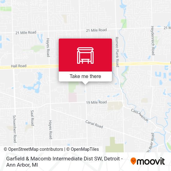 Garfield & Macomb Intermediate Dist SW map