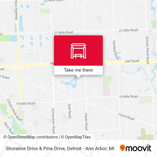 Shoreline Drive & Pine Drive map