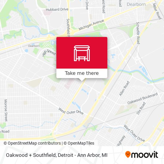 Mapa de Oakwood + Southfield