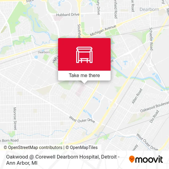 Oakwood @ Corewell Dearborn Hospital map