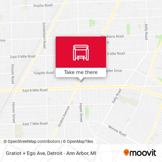 Gratiot + Ego Ave map