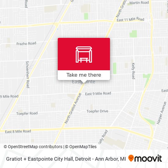 Mapa de Gratiot + Eastpointe City Hall