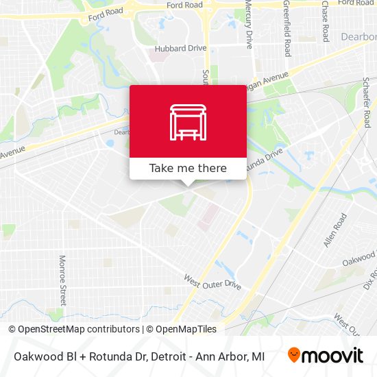 Oakwood Bl + Rotunda Dr map