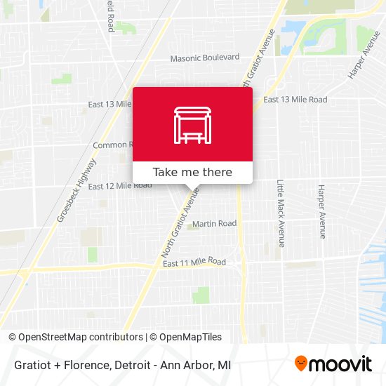 Mapa de Gratiot + Florence