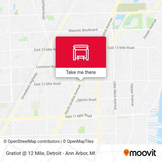Gratiot @ 12 Mile map