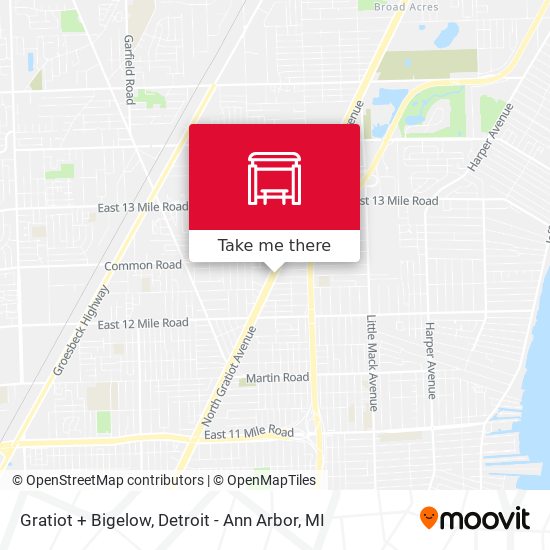 Mapa de Gratiot + Bigelow
