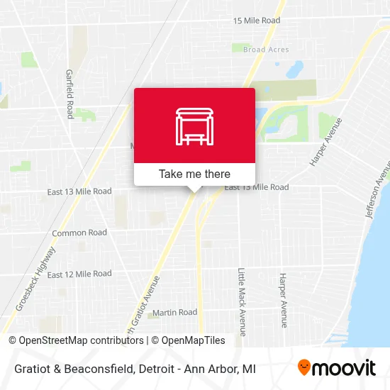 Gratiot & Beaconsfield map