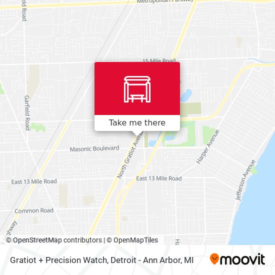 Mapa de Gratiot + Precision Watch