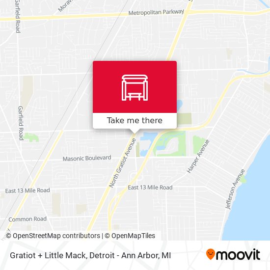 Mapa de Gratiot + Little Mack