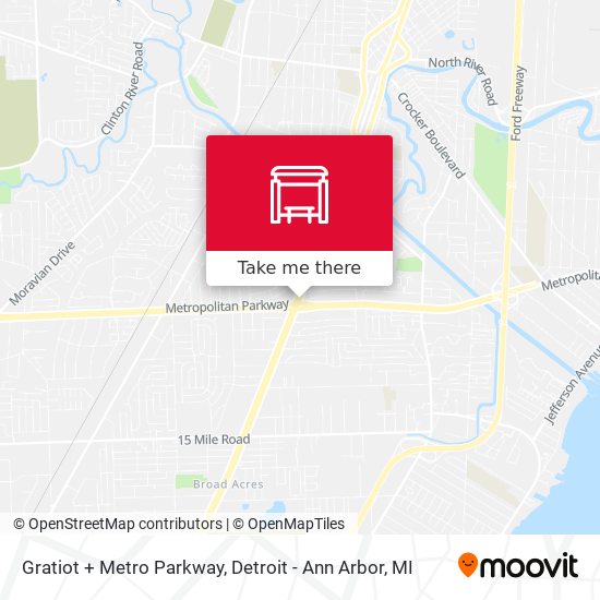 Mapa de Gratiot + Metro Parkway
