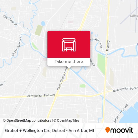 Mapa de Gratiot + Wellington Cre