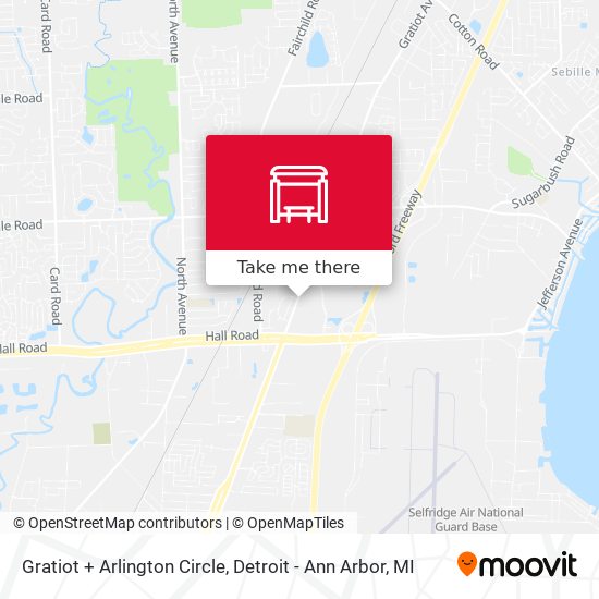 Gratiot + Arlington Circle map