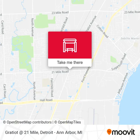 Gratiot @ 21 Mile map