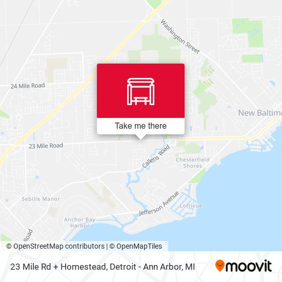 Mapa de 23 Mile Rd + Homestead