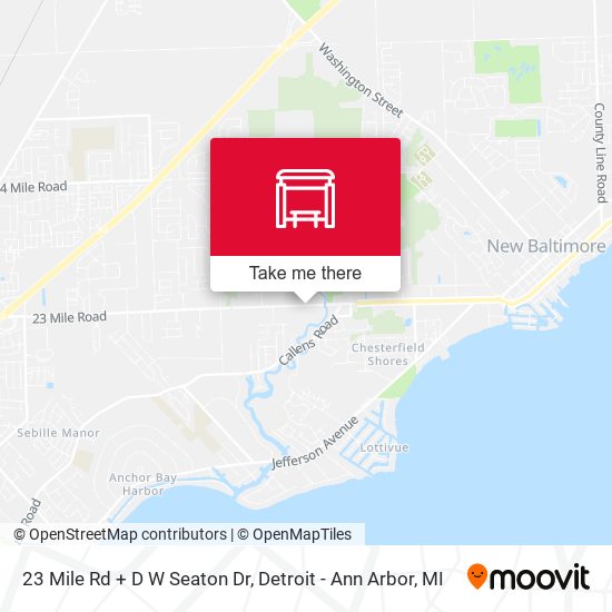 Mapa de 23 Mile Rd + D W Seaton Dr